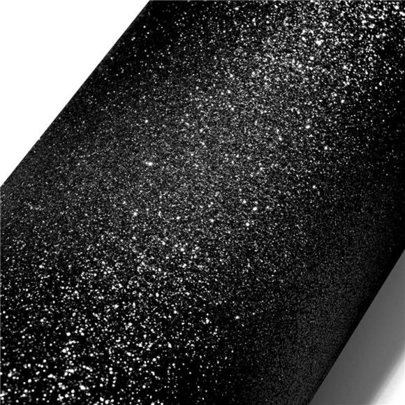 Black Glitter Wallpaper Peel and Stick Sparkle Wallpaper Roll Self Adhesive